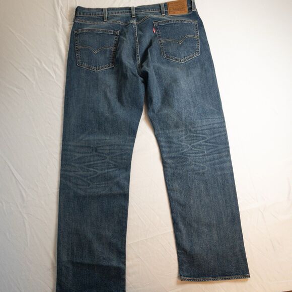 Levis 505 Jeans Mens Size 38x32 Blue Premium Big E Classic Straight Denim Modern - Picture 2 of 11